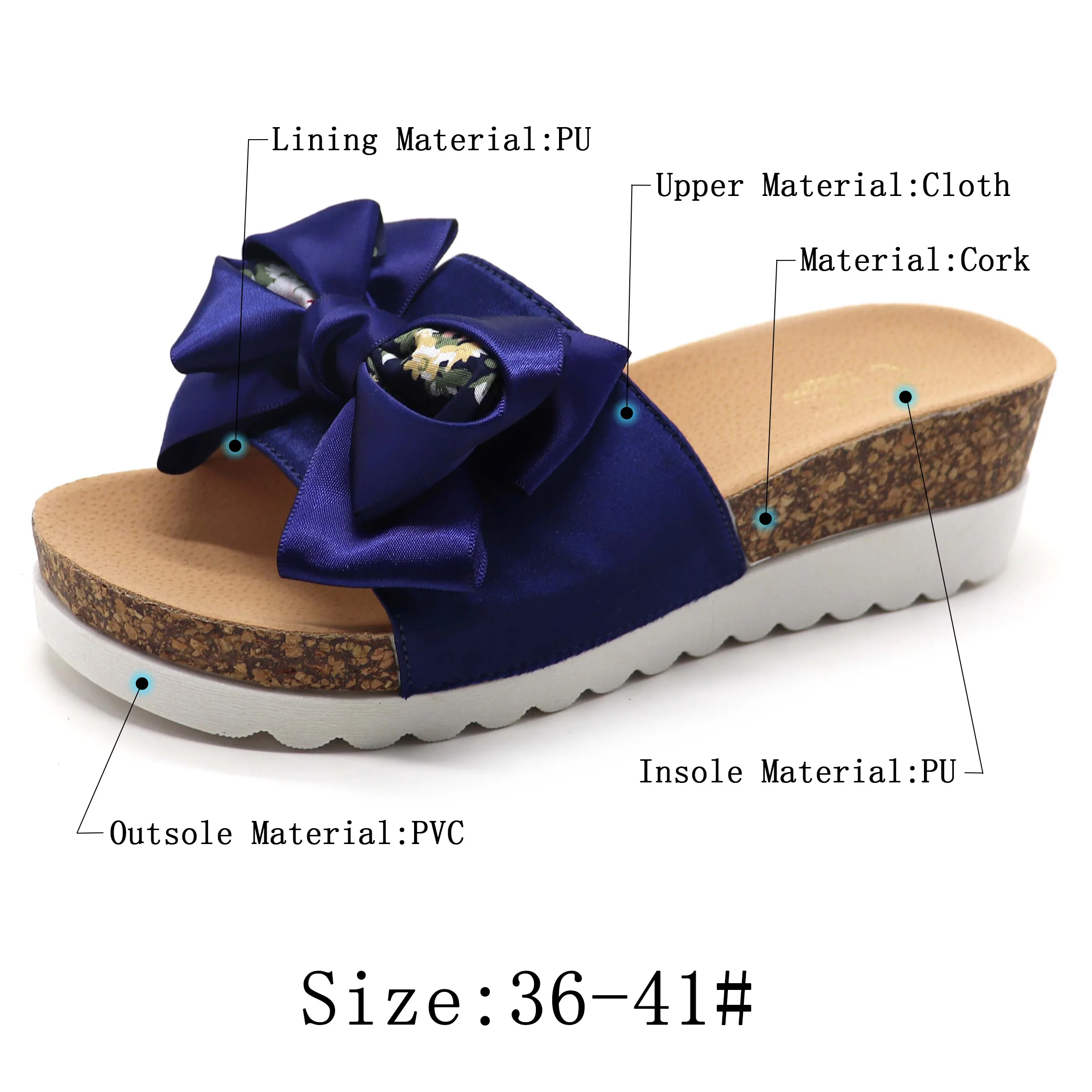 Fashion Trends 2022 Summer Foot Wear Casual Cork Sandals for Ladies Flat New Platform Women Slippers Shoes