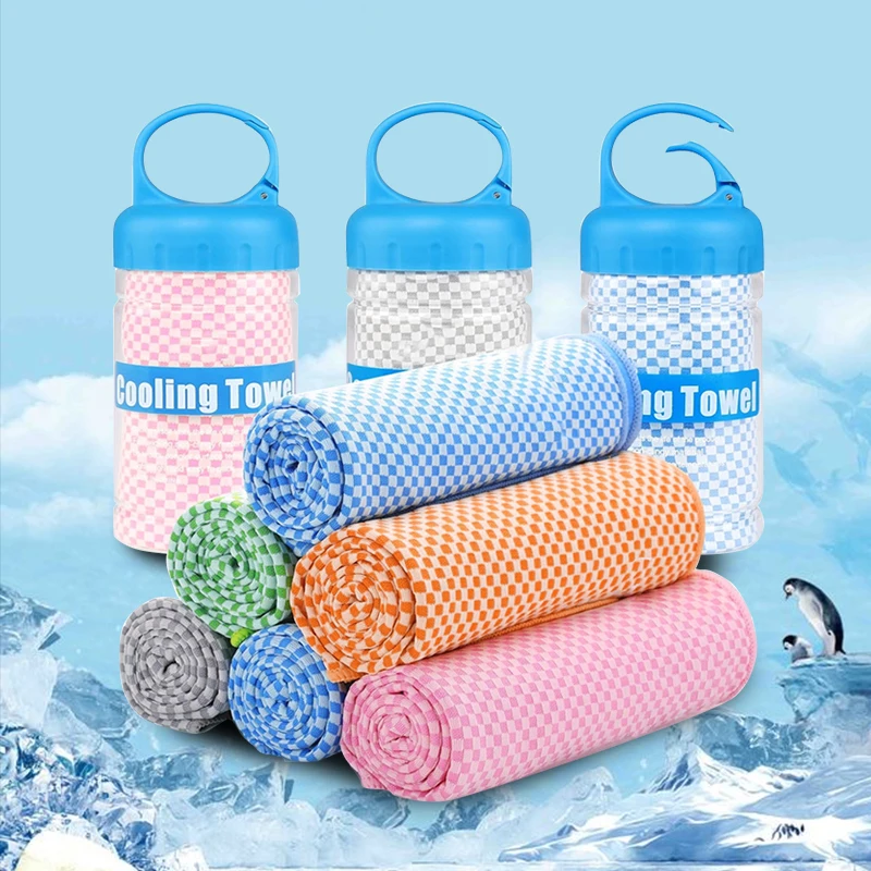 Summer High Quality Cold Print Sports Quick Drying Towel Cooling Ice Towel Sports Fitness Magic Cooling Towel