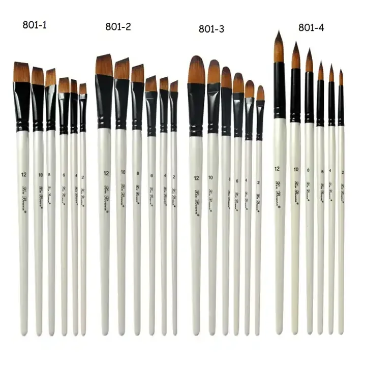 2023 Hot Selling 10 Pcs /set Artist Watercolor Oil Paint Brush High Quality Painting Brushes For Watercolor