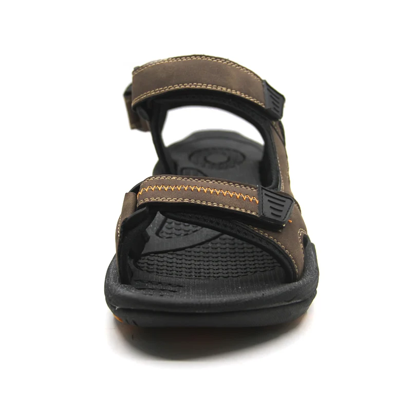 2024 Trendy Customized Outdoor Summer Beach Slides Shoes PU Leather Men Sport Sandals Chappals