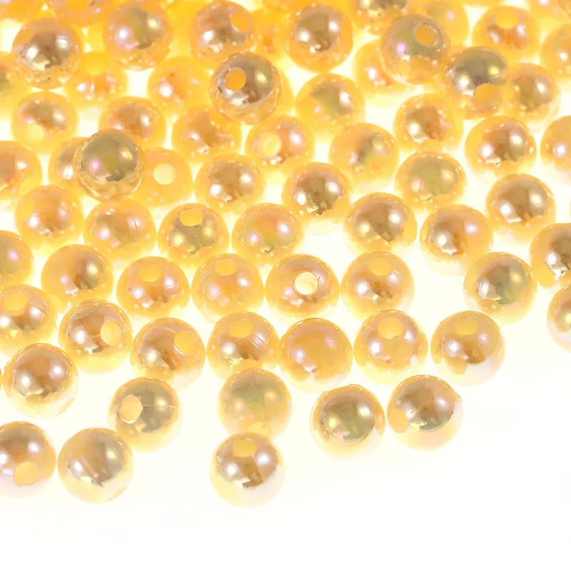New Arrivals ABS Plastic Pearl 6mm 8mm 10mm Wholesale Loose Acrylic Beads with Hole