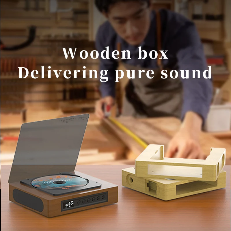 Hot Sale Portable CD Player Music CD Player Wall Mountable BTH With Display Home Audio