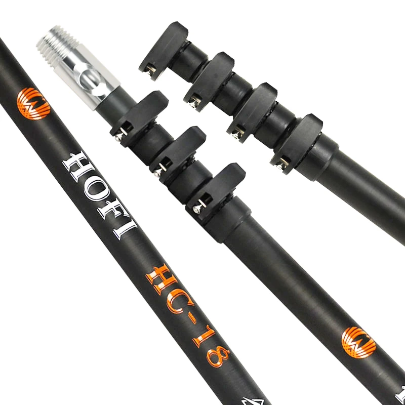HOFI 18ft Telescopic Pole Hot Sale Ultralight Carbon Fiber Window Cleaning Tools Carbon Fiber Window Cleaning Pole