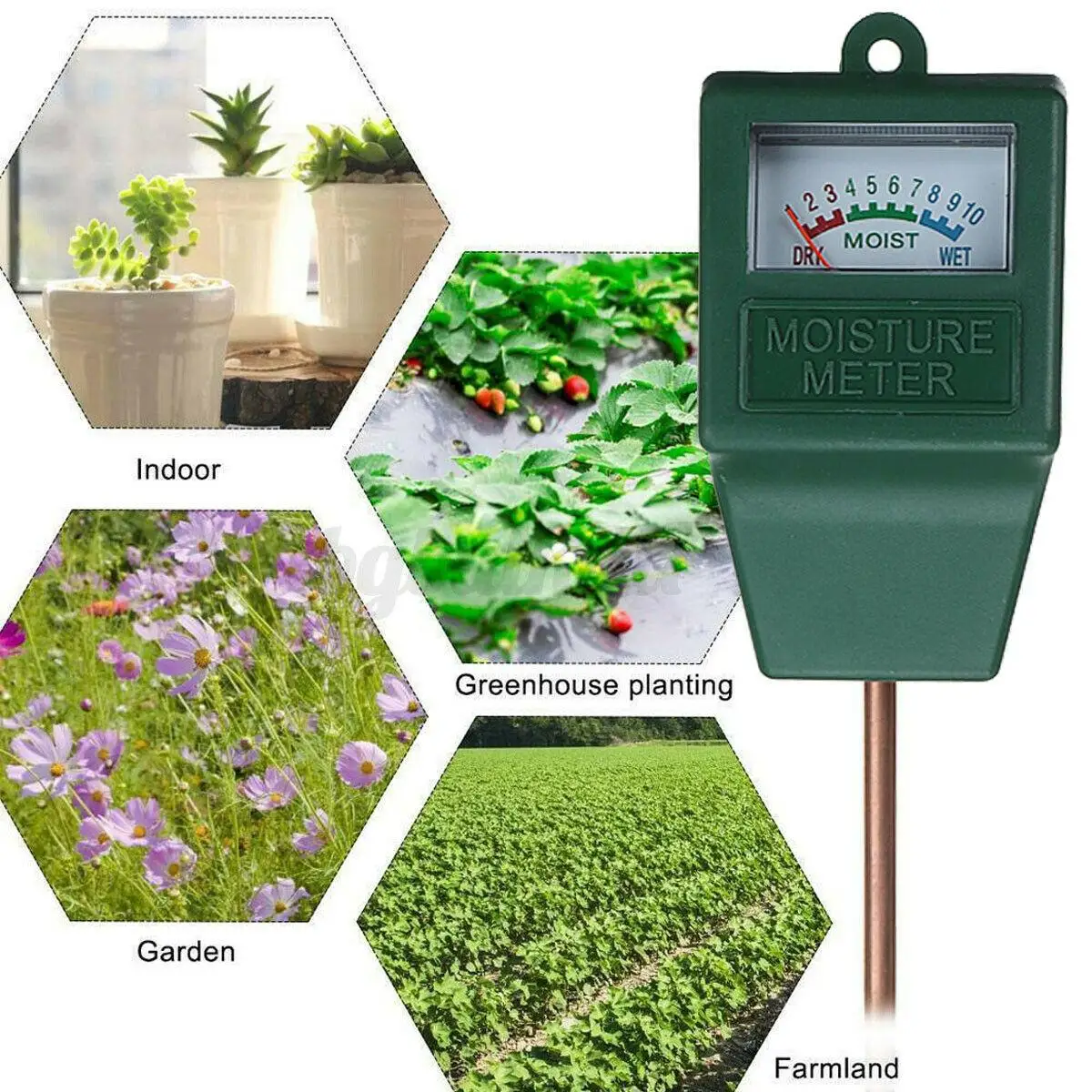 
LJJZH349 Moisture Meter Analyzer Measurement Probe for Garden Lawn Plant Flowers 