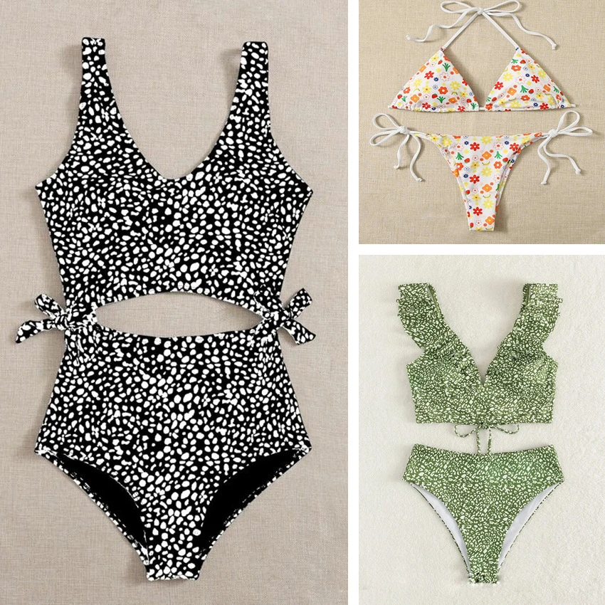 Hot sale Factory direct cheaper shop bikinis set wholesale mix style clothes bales swimsuit women swimwear stock