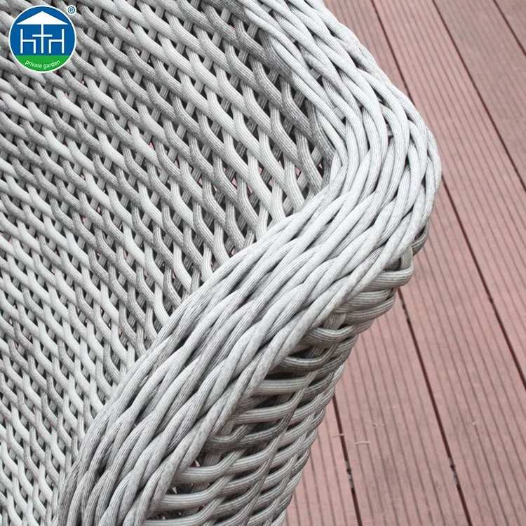 Luxury garden outdoor PE wicker rattan dining table and chairs made by China factory