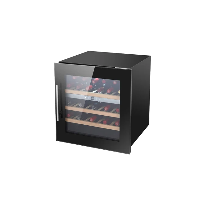 Compressor  built in  wine cooler for 30 bottles  fridge with all full glass door refrigerator