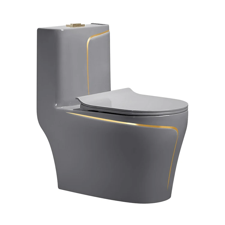 China Sanitary Ware One Piece Toilet Bowl Colored Standard Ceramic Wall Hung Toilet For Bathroom