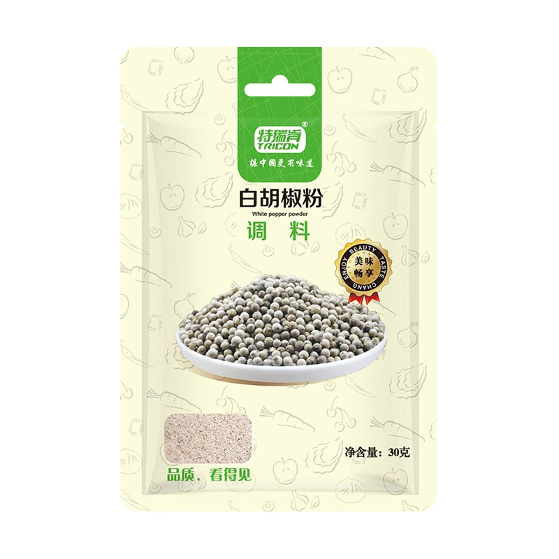 
Wholesale Widely Used Seasoning Spices White Pepper Flavor 30g For Soup 
