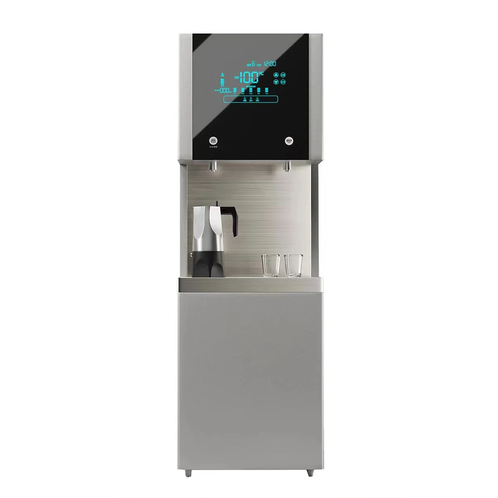 Commercial large-capacity hot and cold water dispenser electric stainless steel vertical water purifier