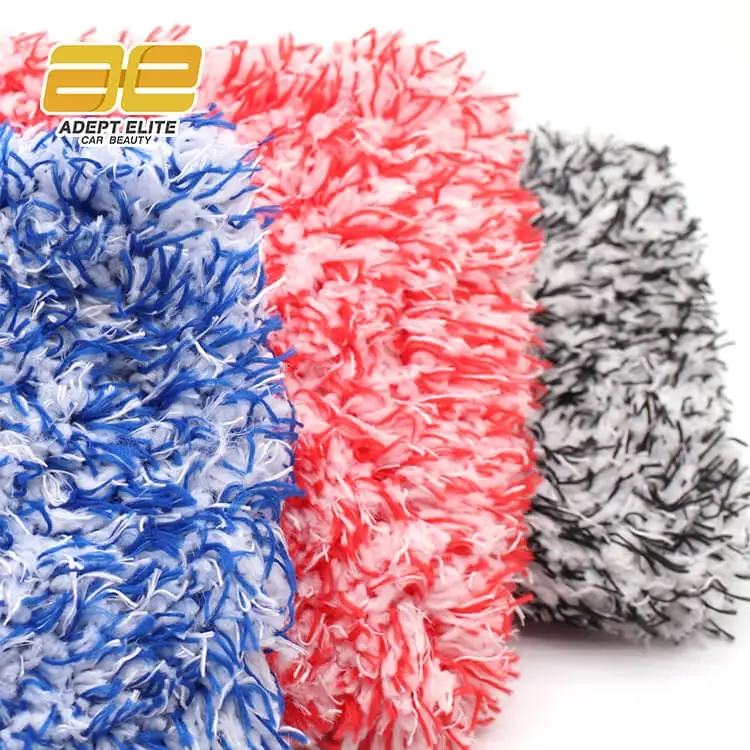 Quick Drying Microfiber Towel 90gram Car Wash Cleaning Mitts Long Haired Microfiber Water Resistant Coral Mitts for Car Cleaning