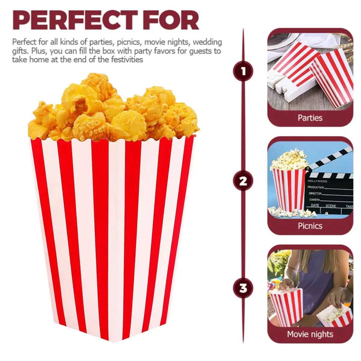 Wholesale Custom Printing Popcorn Bags Popcorn Packaging Bag Grease Resistant Popcorn Bag Your Own Logo