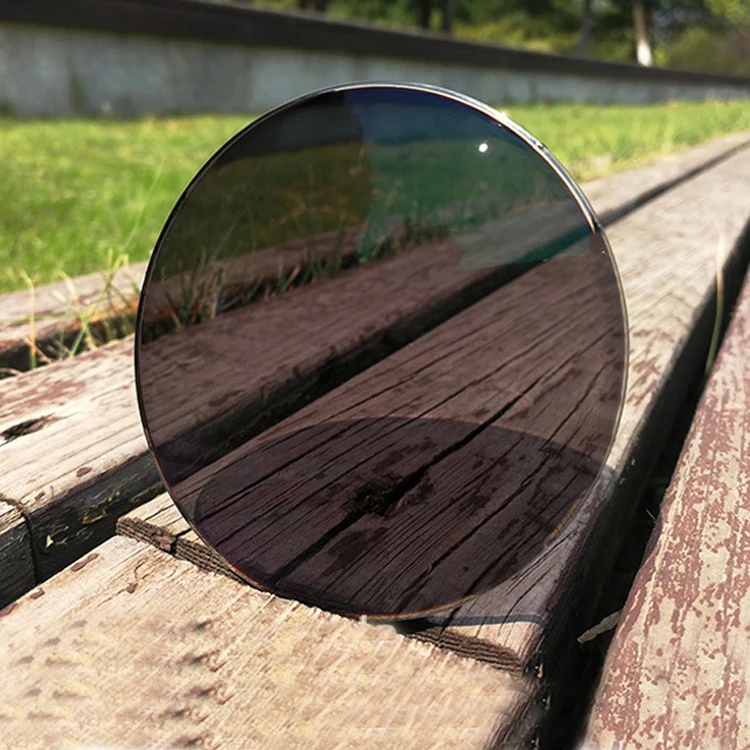 High Quality 1.61 Index Photochromic Transition Single Vision Optical Lenses Color Grey Brown Pink Purple Blue