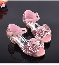 003 Hot Styles Kids Boutique Dress Dancing Princess Shoes Girl sweet  Wedding Party Flat Dress Shoes