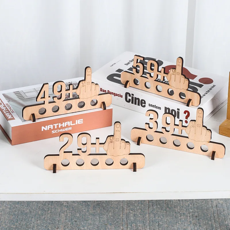 Wholesale Wooden Birthday Money Gifts Unique Wood Money Clip Decor for 18th, 30th, and 40th Birthday Gifts Dropshipping