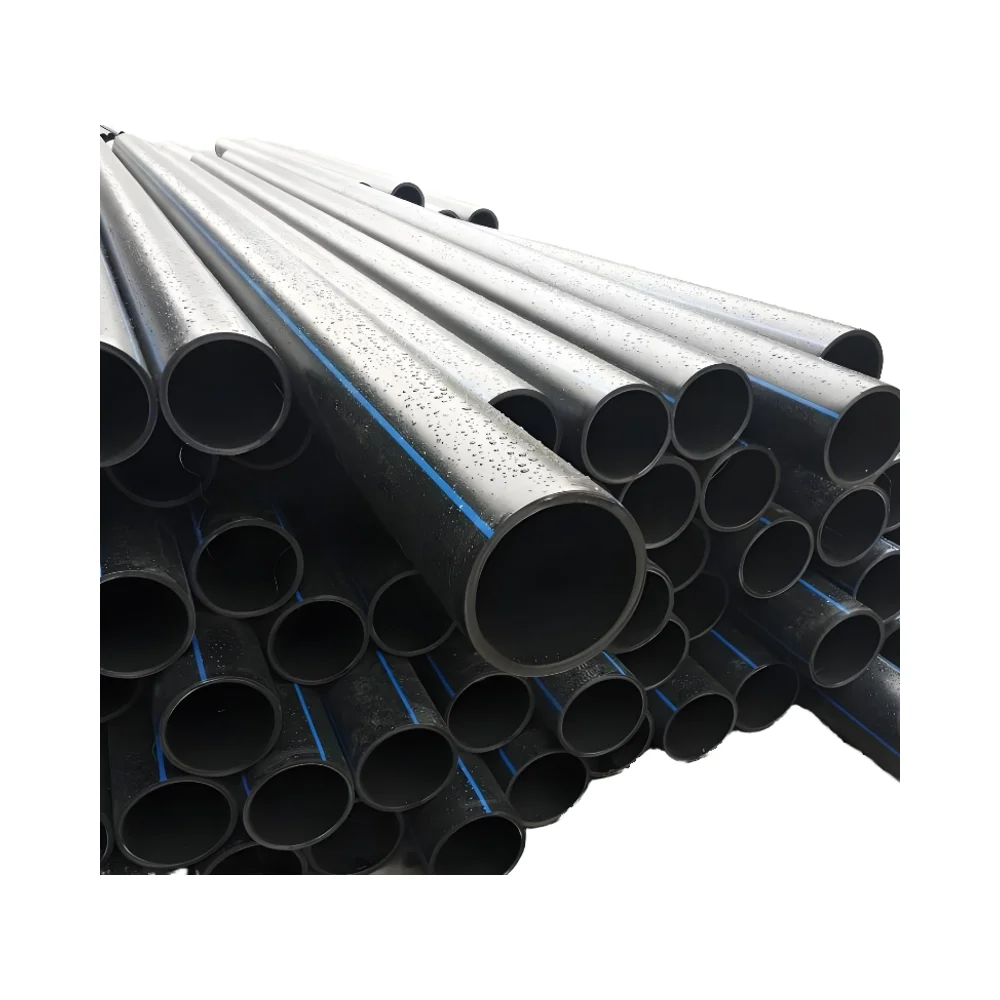 Малый Калибр Dn125 PN8 черный PE100 пластиковая труба Завод hdpe трубы скребок HDPE водопроводная