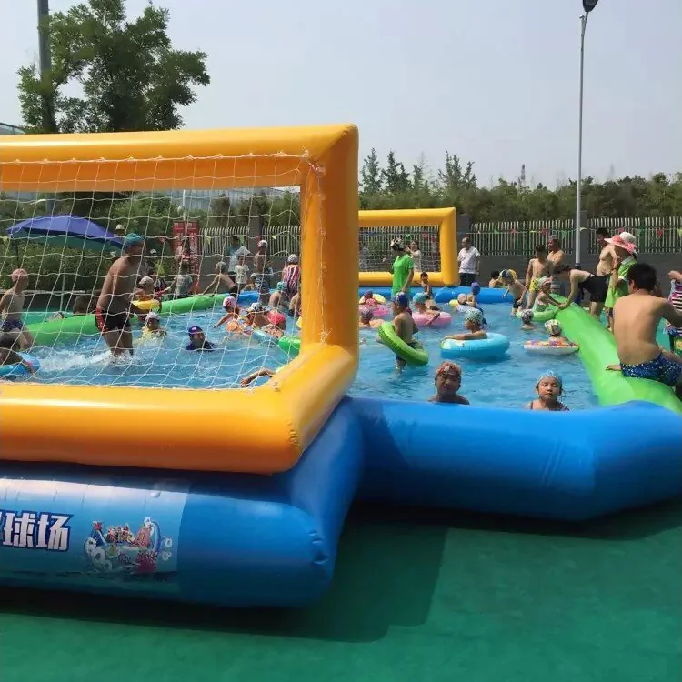 
OEM inflatable water soccer field football slippery field water game inflatable football soap field inflatable slide curve 