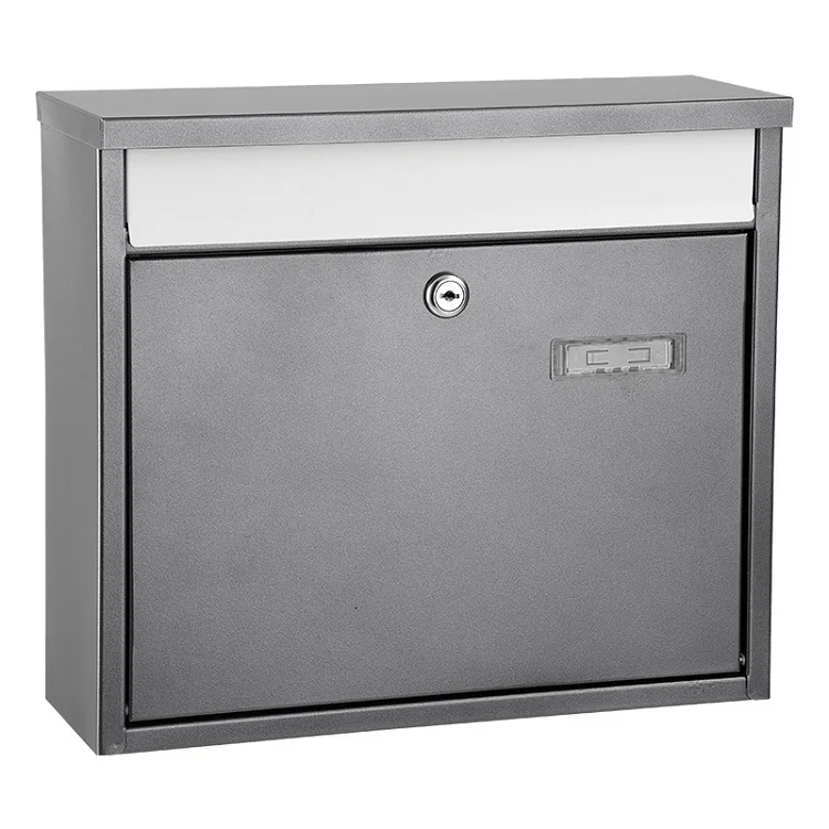 Outdoor Wall Mounted Galvanized Steel Waterproof Concise Mailbox