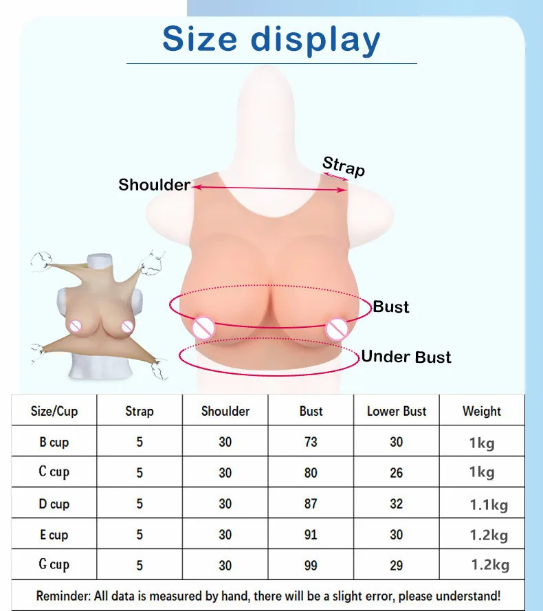 2019 BCDEG Cup Not Stuffy Huge Realistic Silicone Breast Forms Artificial  Boobs For Crossdresser Transgender Shemale Drag-Queen