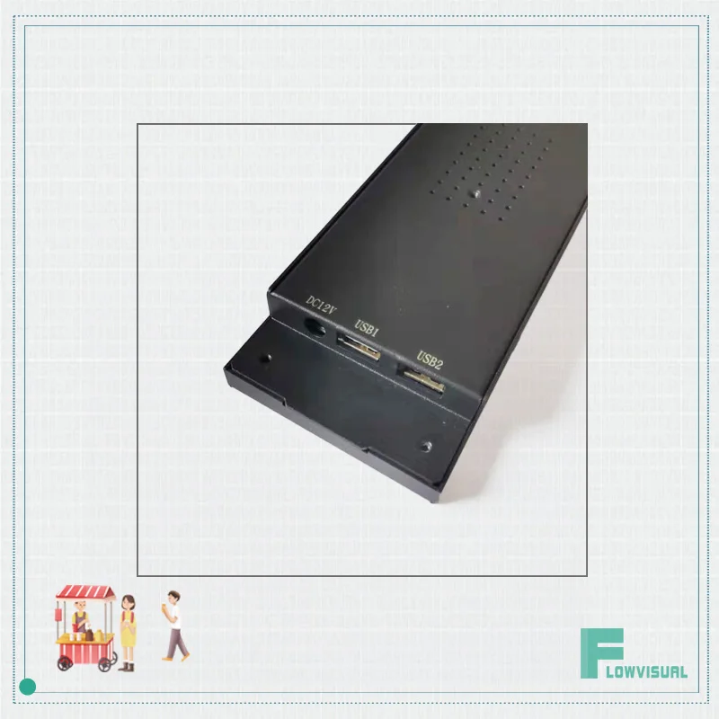 Long Bar lcd shelf advertising screen media