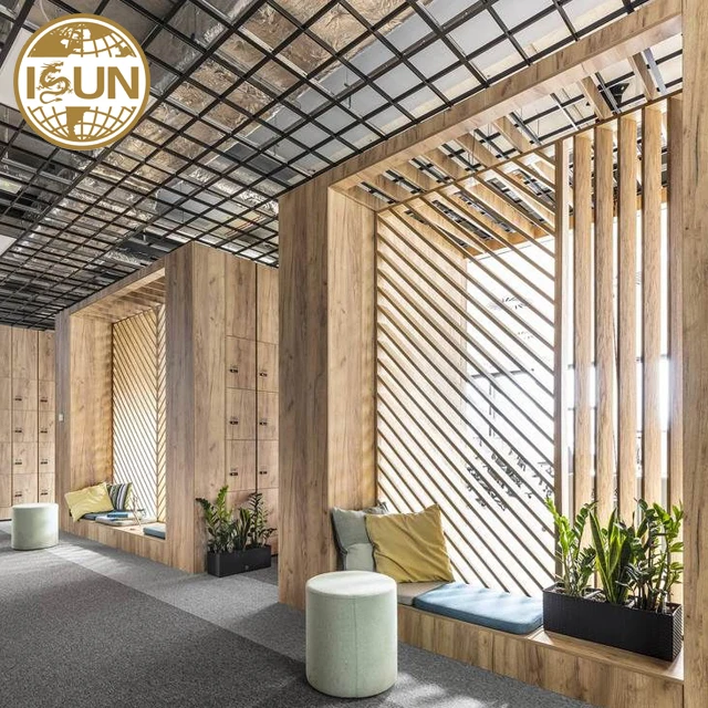 Metal Grid Ceiling with Pre Print Coating in Wooden Grain Aluminum Grille Ceiling