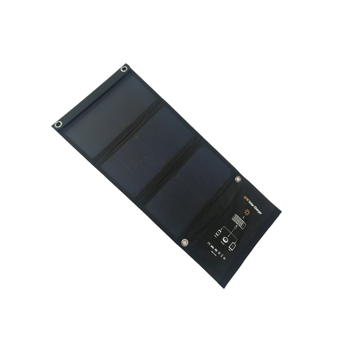 
Fast-charging Dual USB SunPower cell 5V 21W portable foldable solar charger 