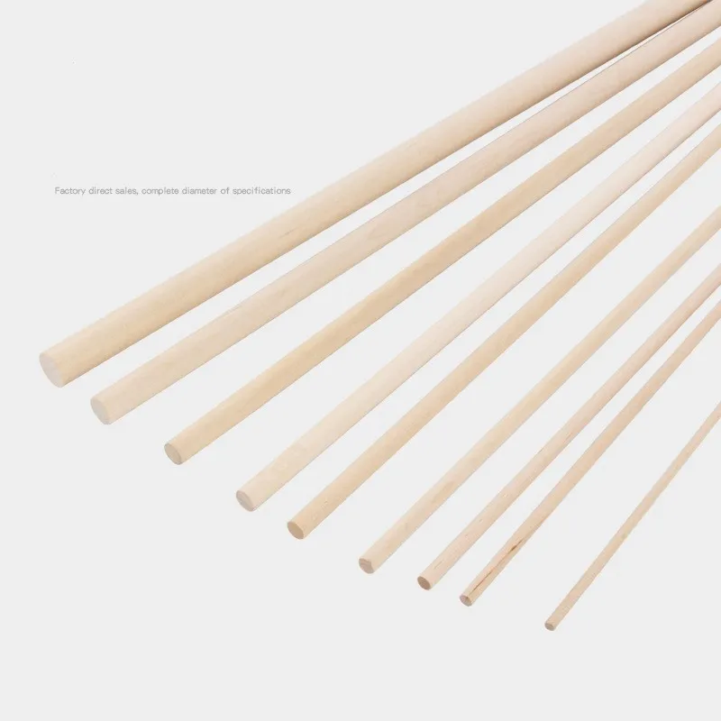 Biodegradable dia 6mm round birch wood bamboo popsicle ice lolly stick wooden ice cream sticks for Kulfi
