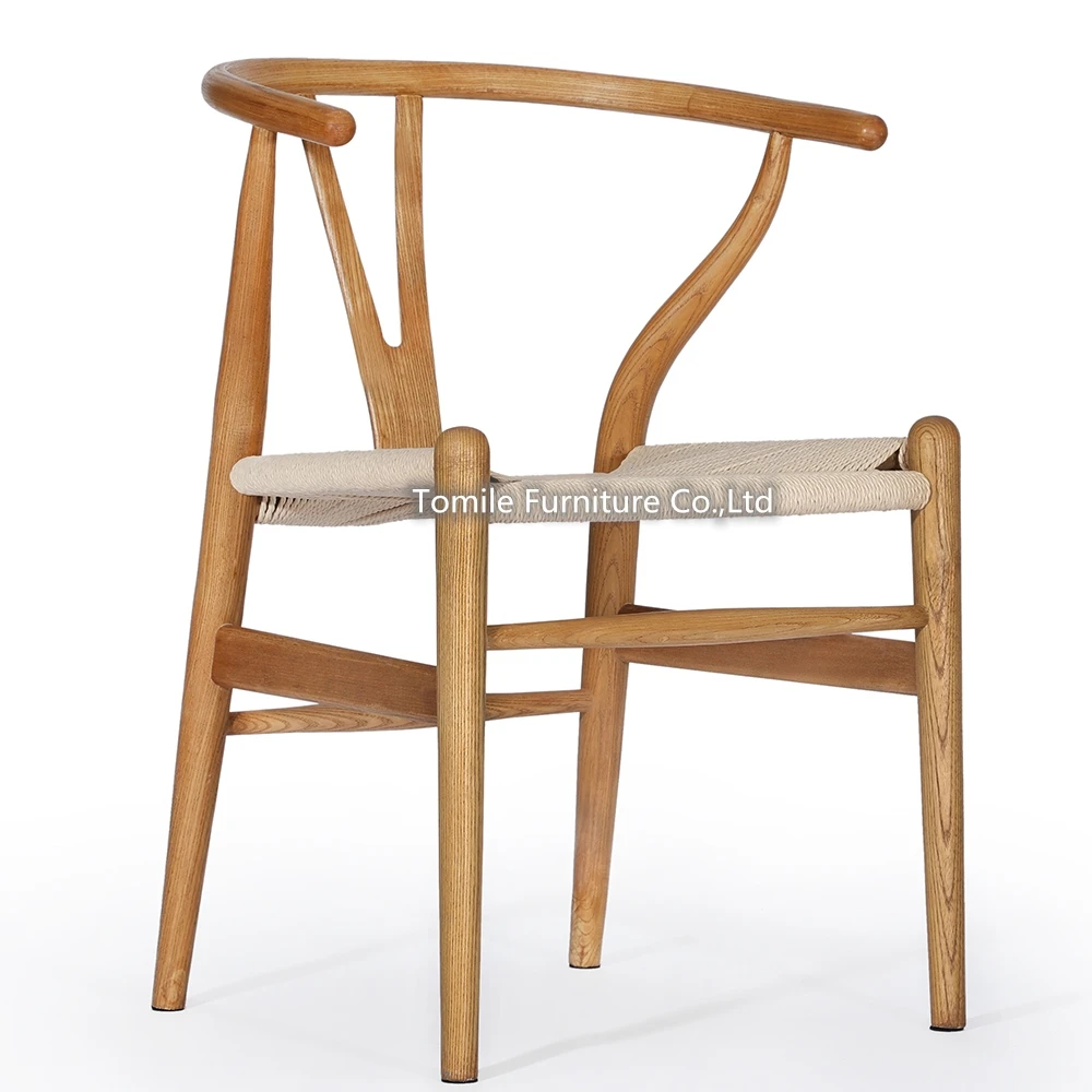 Chestnut Shell Color Ash Wood Arm chair Rattan Chair Dining Chairs Modern