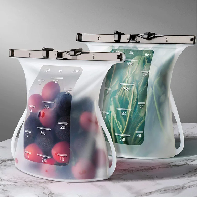 Foldable Storage Bag Reusable Silicone Food Bags