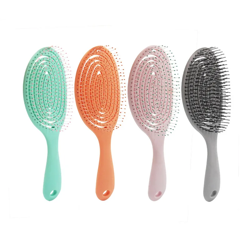 Custom wet and dry household elastic massage comb hollow styling comb brush