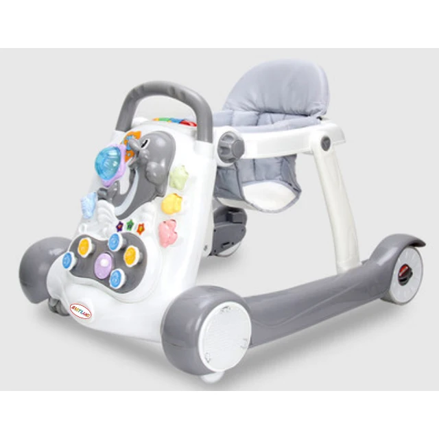 BABYLAND NEW DESIGN FOLDABLE KIDS WALKING CHAIR/WHHOLESALE BABY WALKER WITH ACTIVITY TOYS AND FLASHING LIGHT