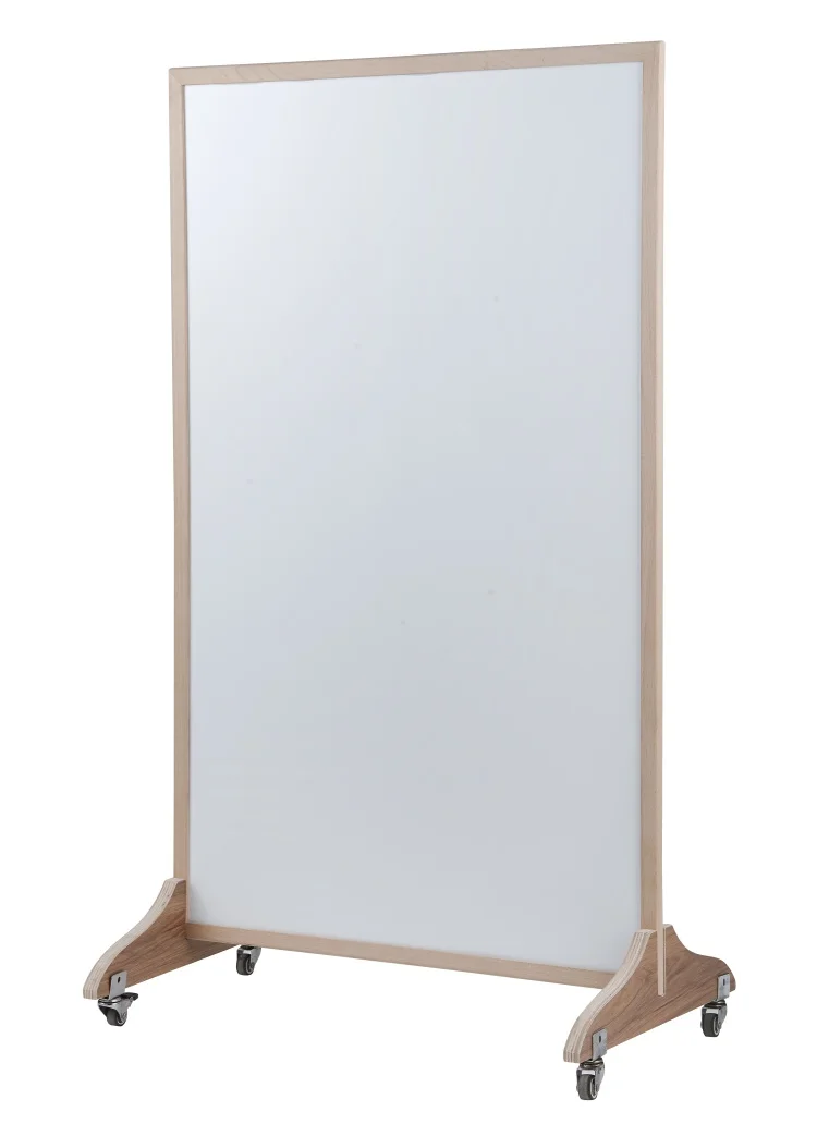 Double side Classroom Office writing mobile glass whiteboard Screen Room Divider Partition Wall Movable Partition