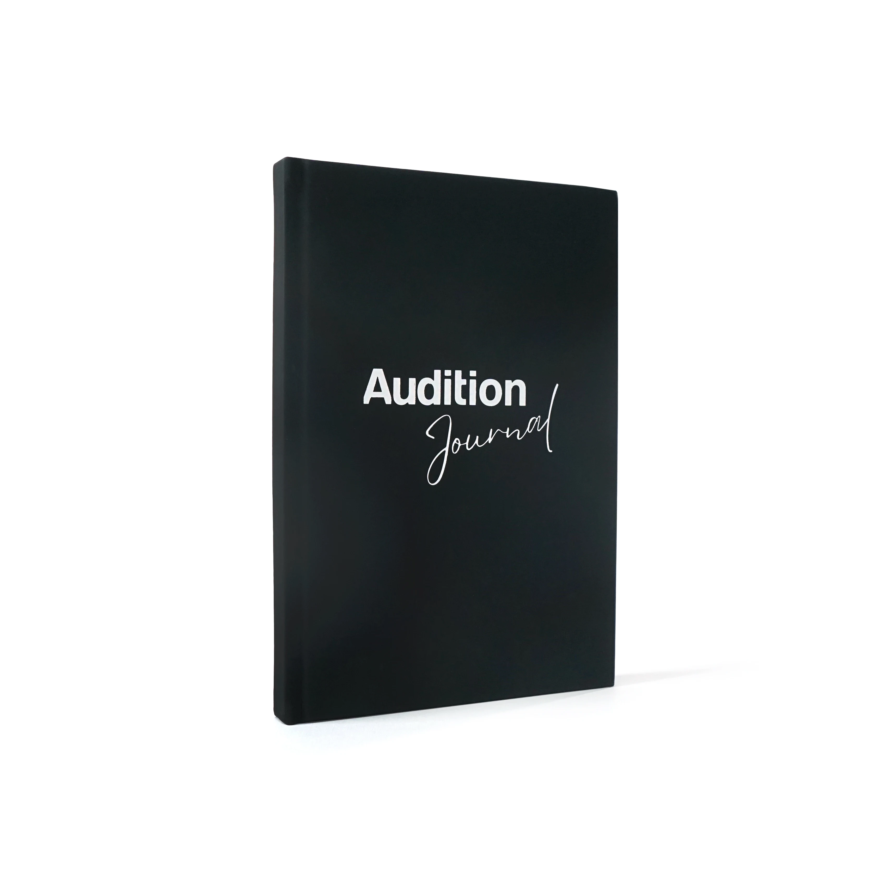 Custom Printing Reflection Journal Diary Notebook Black Leather Daily Planner Monthly Self Care Wellness Hardcover Workbook