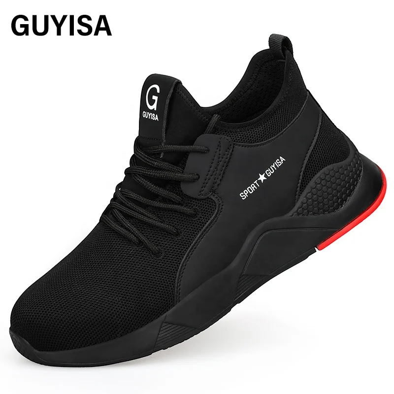 GUYISA CE certified steel toe safety shoes with low price for quick delivery of Pierce proof steel toe safety shoes