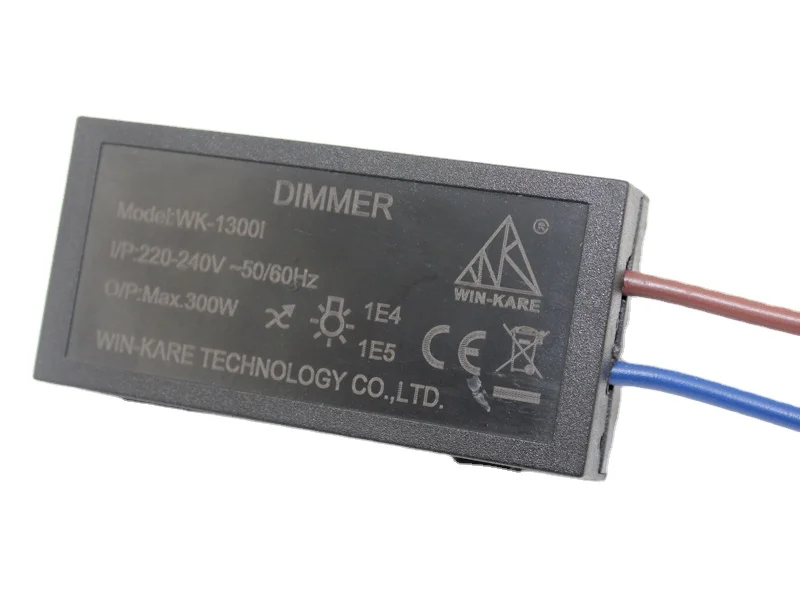 WK-1300I model high power European standard rotary switch built-in 220-240Vac Max 300W dimmer