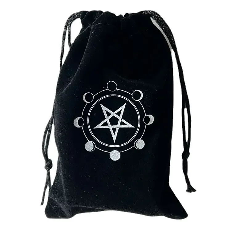 Jewelry Power Bank Tarot Velvet Pouch Embroidery Pattern Bag