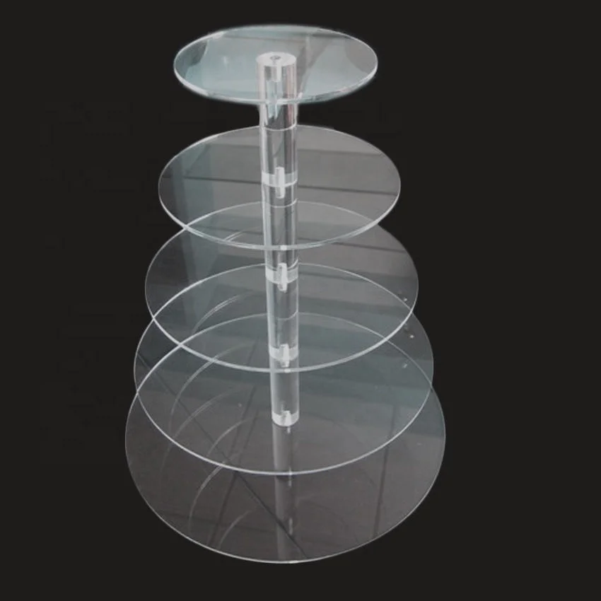 5-Tier Wedding Round Cake Tools Cake Plate Center Stand Handle Rod Cake Stand Wedding Birthday Party Decoration