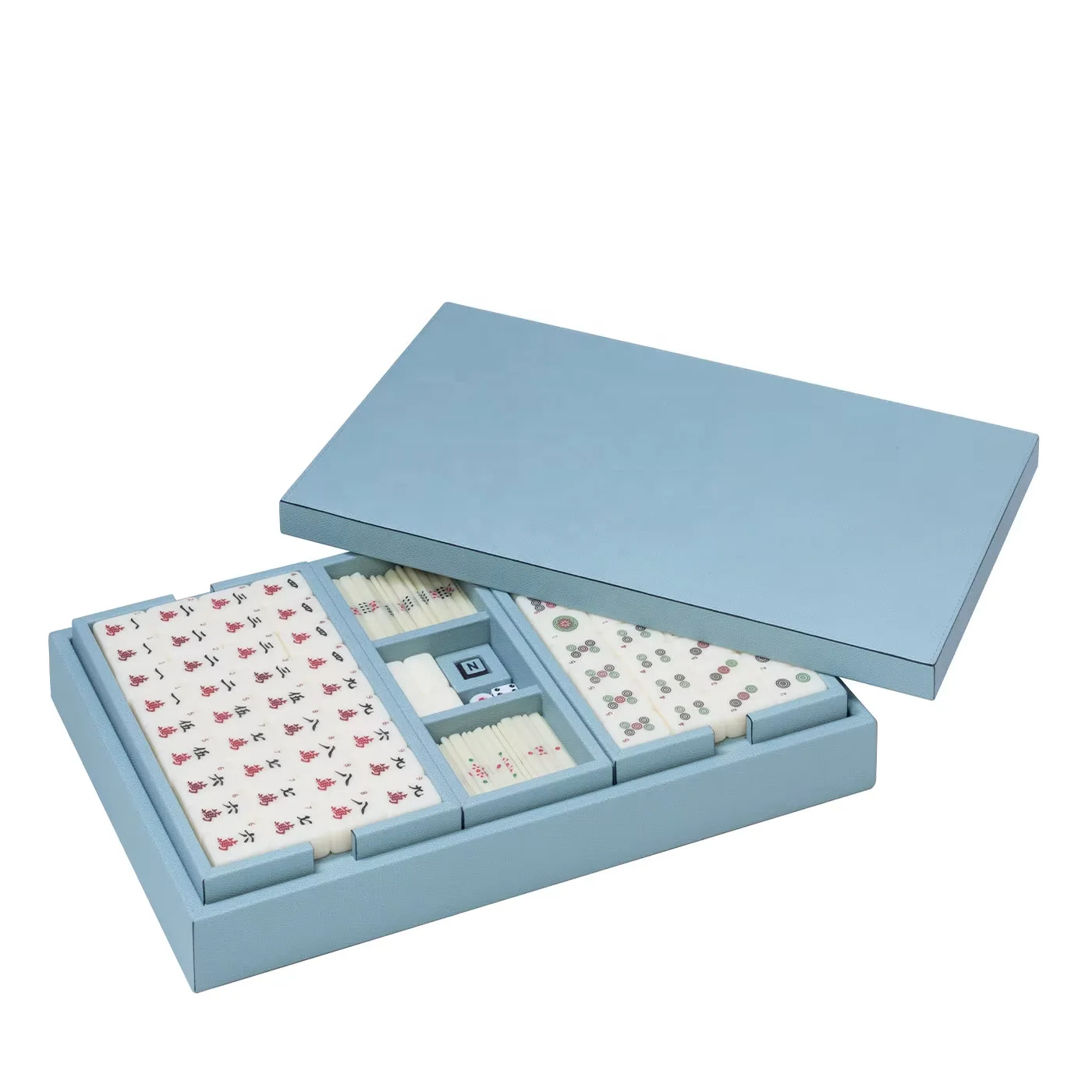 Customized Personalized Leather Luxury Durable Mahjong Sets Chess & Checkers & Backgammon