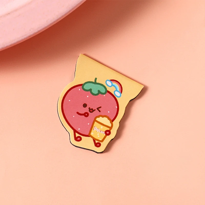 Magtoon China Supplier Kawaii Strawberry Folding Book Mark Cartoon Magnetic Bookmark