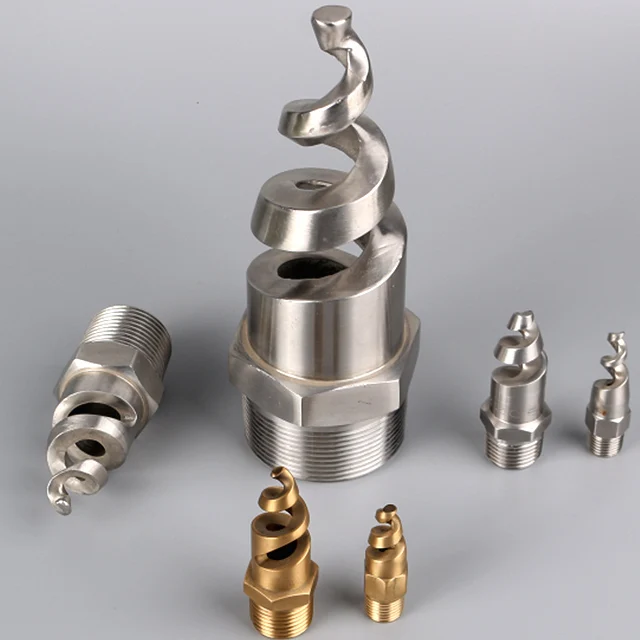 BYCO 316ss Stainless Steel Brass Anti Clog Dust Cooling Spjt Spray Spiral Nozzle for sulfur remove