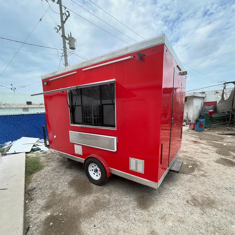 Enclosed Hot Dog Street Custom Food Trailer Best Sale American Food Truck Prosky Good Design Coffee Hot Dog Cart
