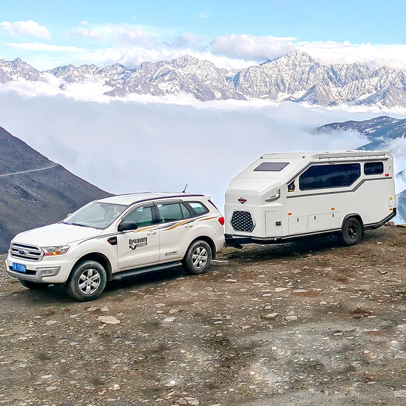 New Techniques High Space Utilisation Weight Reduction Trailer Camping RV Campervan Aluminium Caravan for 2 Person