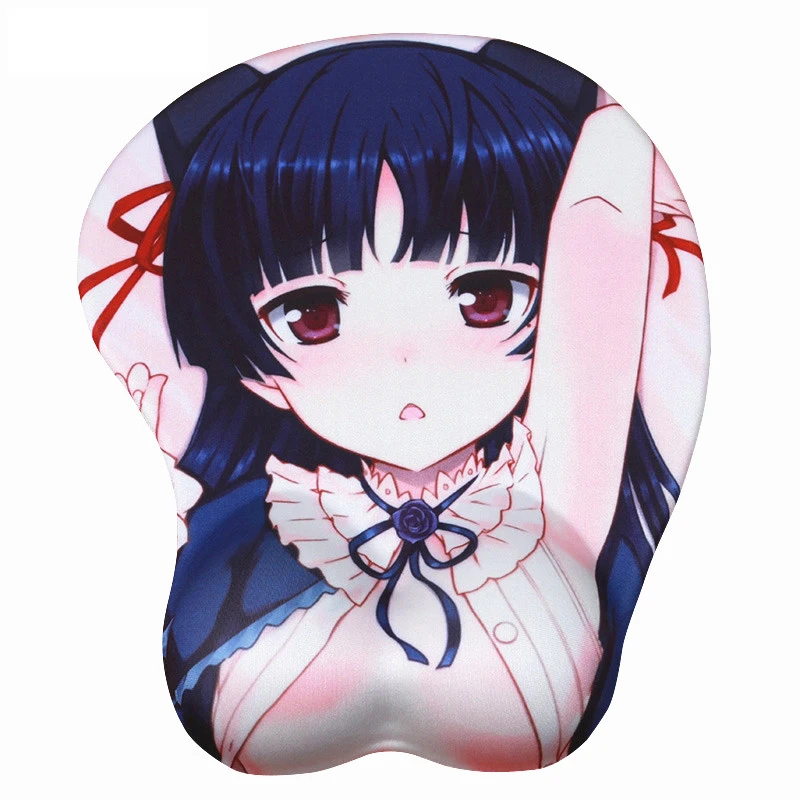 Silicone anime 3d mouse pad breast mouse pad