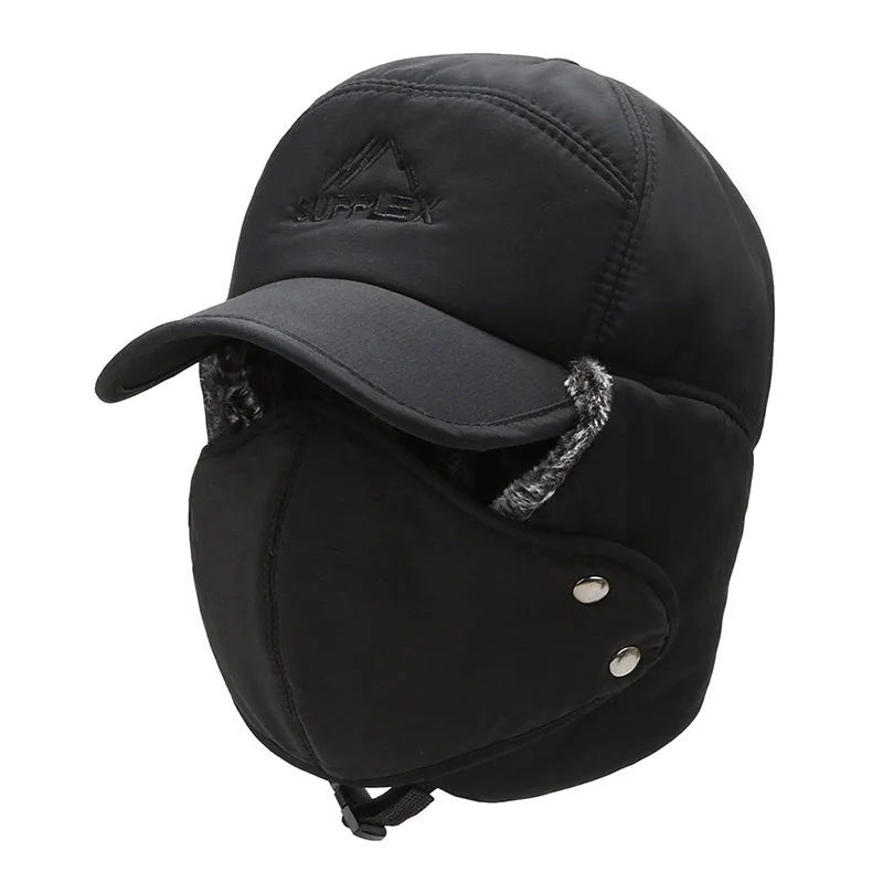 Custom Logo high quality Outdoor keep winter Warm hat Baseball Hats Ski cap Trucker Hat Windproof cap