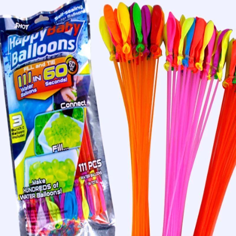 Wholesale Water Balloon 3 Bunch 111 Ball Bomb Boobs Quick Fill Easy Rapid Quick Fill Magic Self Sealing For Fighting Game
