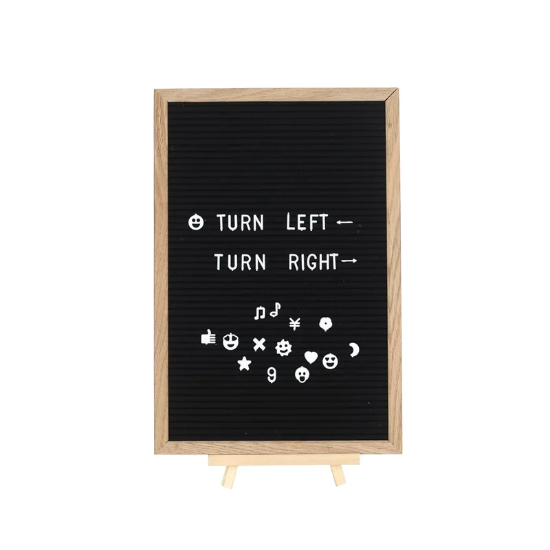 
INS variable letters and information wooden letter motherboard oak frame felt letter message board 12*16 inches 