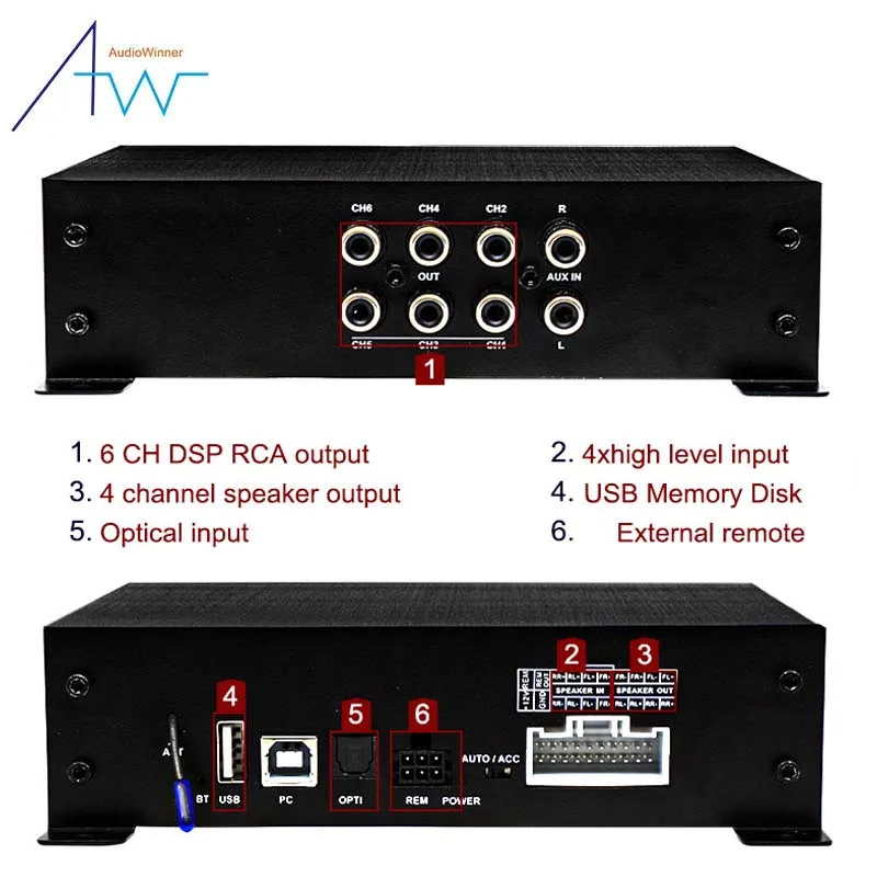 Car dsp digital processor car amplifier audio subwoofers and amps audio dsp processor