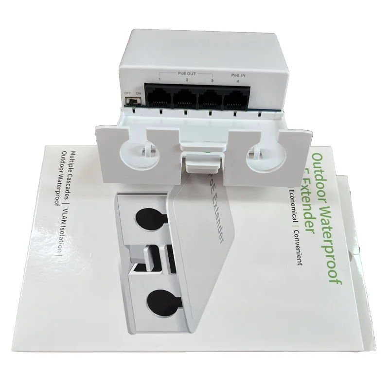 Long Distance Active 4 Port outdoor PoE Extender 10/100mbps fast Ethernet Switch