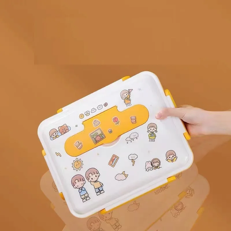 Eco Friendly Leakproof Reusable Sealed Compartment Lunch Box Stainless Steel Kids School Bento Box