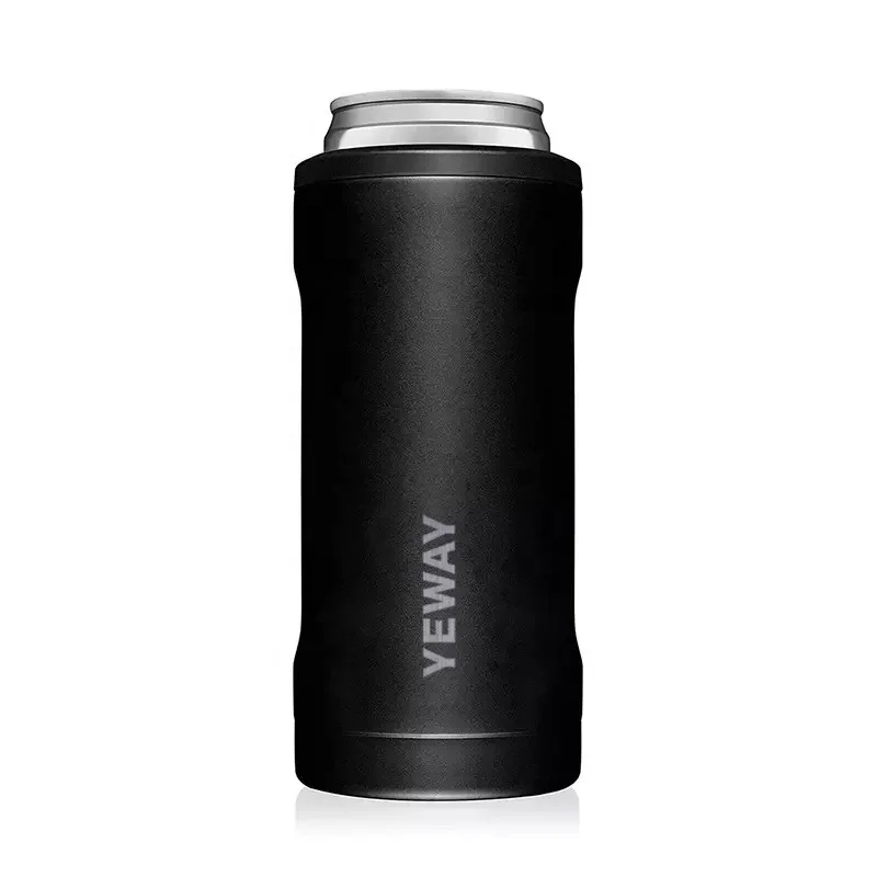 12oz Insulated Skinny Can Cooler Double-Walled Stainless Steel Drink Holder for Slim Beer Can for Tall Skinny Cans